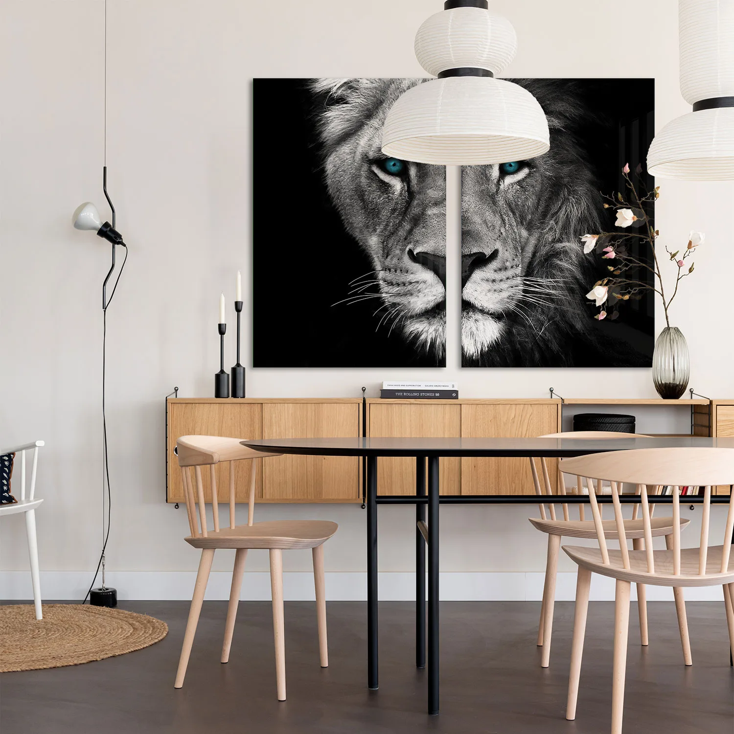 Half Lion + Lioness Head - Grey (2x) Half Lion + Lioness Head - Grey (2x) - Afbeelding 7