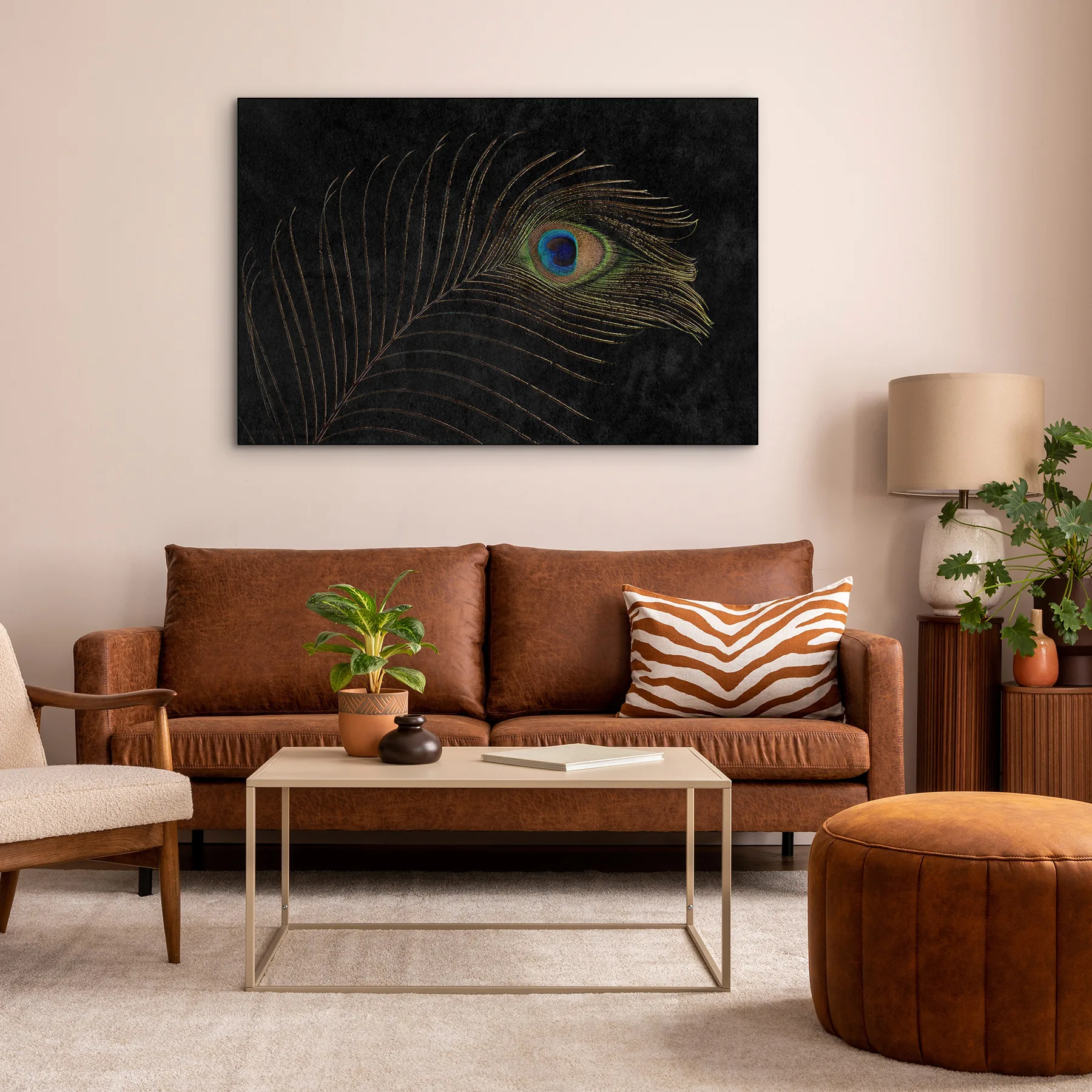 Pauwenveer als Eyecatcher - Horizontaal (Art Frame) - Afbeelding 3