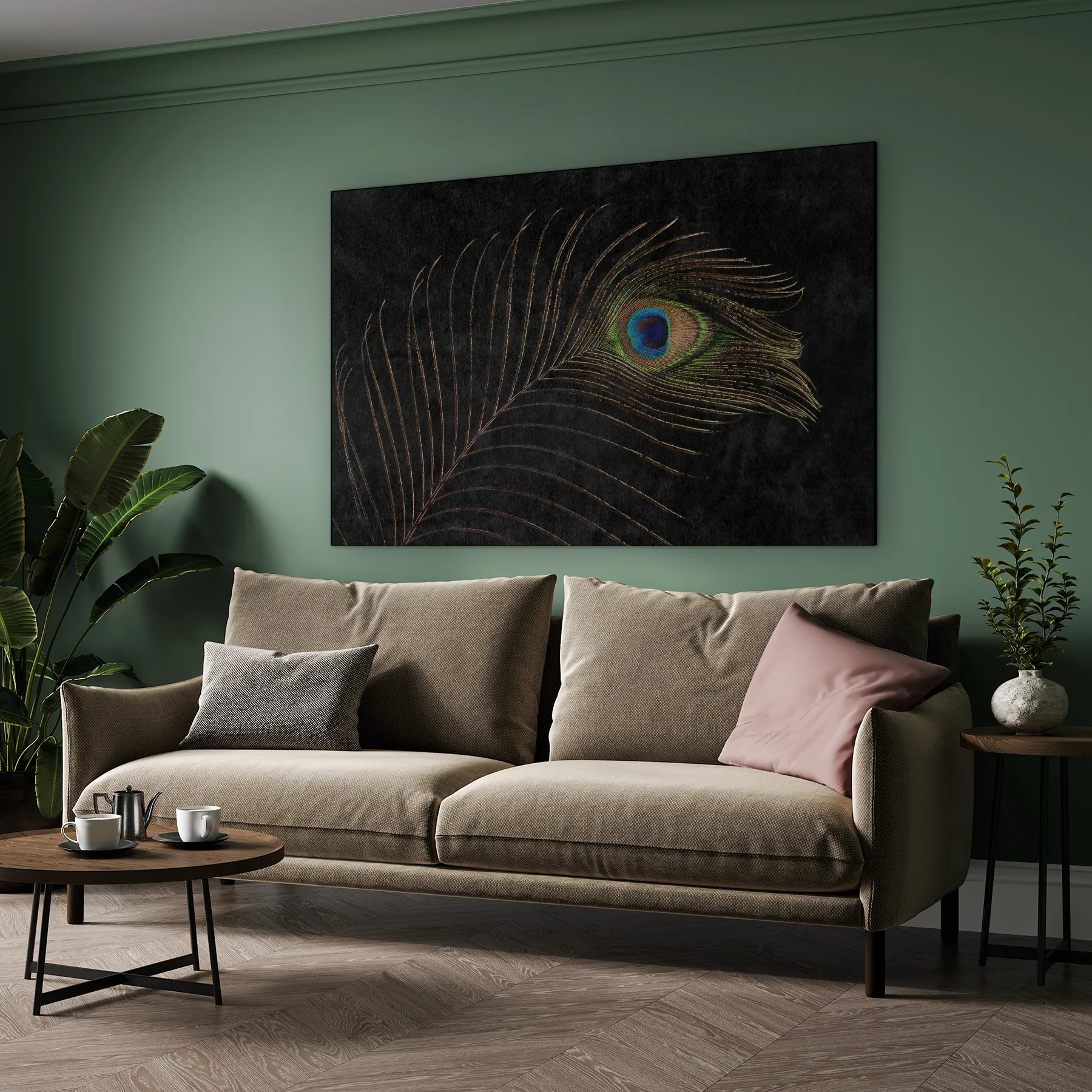 Pauwenveer als Eyecatcher - Horizontaal (Art Frame) - Afbeelding 6