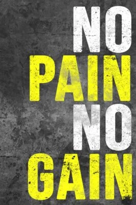 No pain no gain No pain no gain