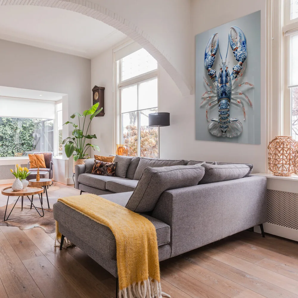Glazen Delfts Blauw Lobster - Afbeelding 7