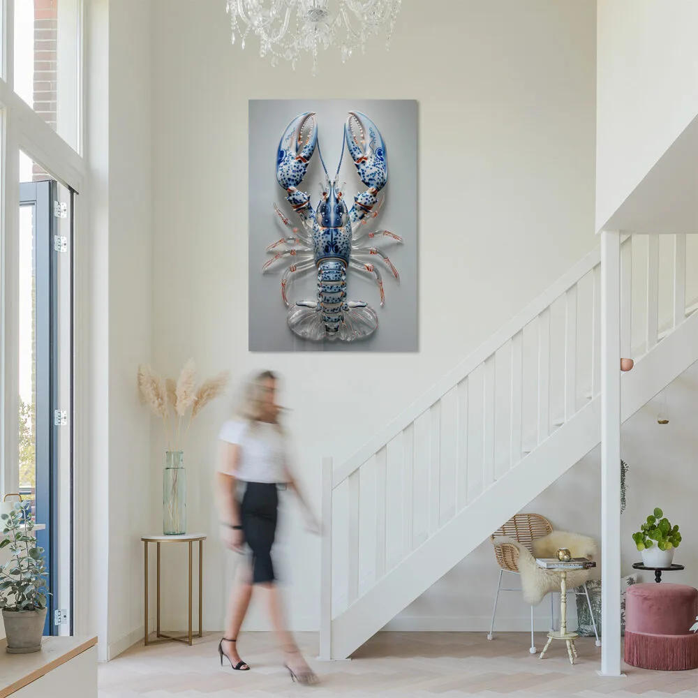 Glazen Delfts Blauw Lobster - Afbeelding 2