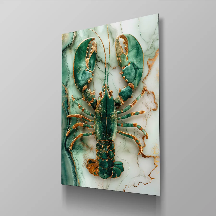 Lobster Luxe - Smaragd Groen op Marmer - Afbeelding 4