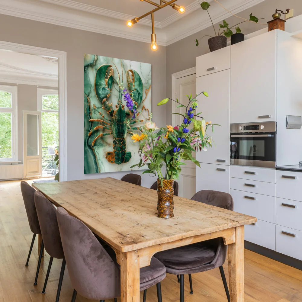 Lobster Luxe - Smaragd Groen op Marmer - Afbeelding 3