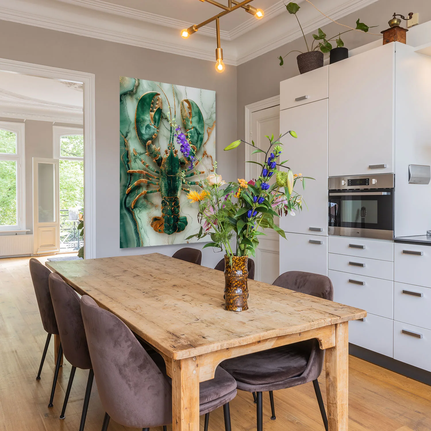 Lobster Luxe - Smaragd Groen op Marmer - Afbeelding 3