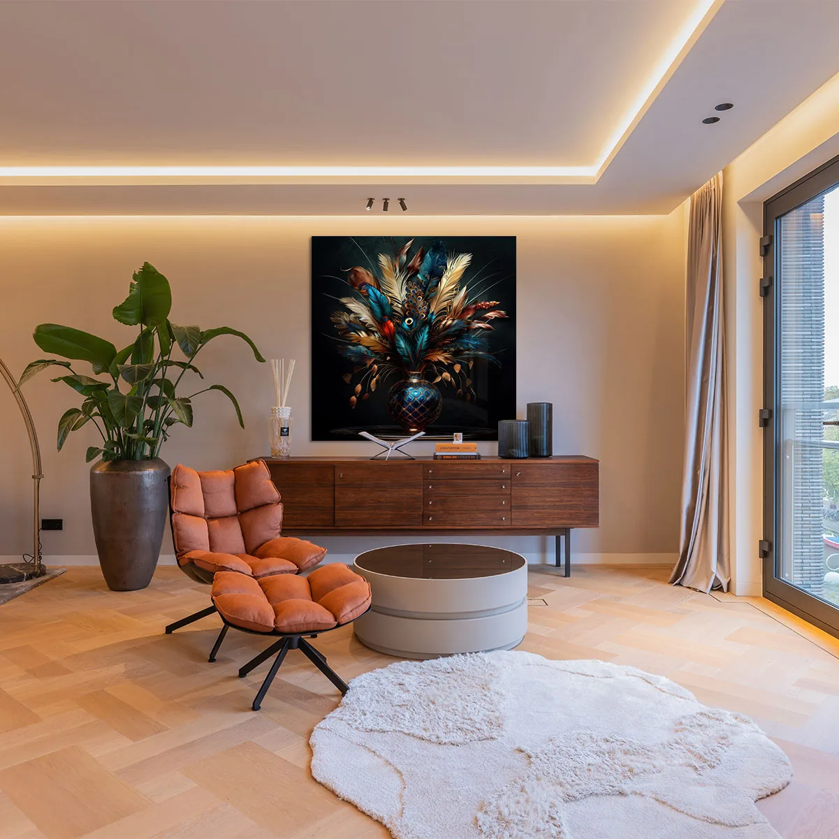 Vaas met veren #1 - Afbeelding 7