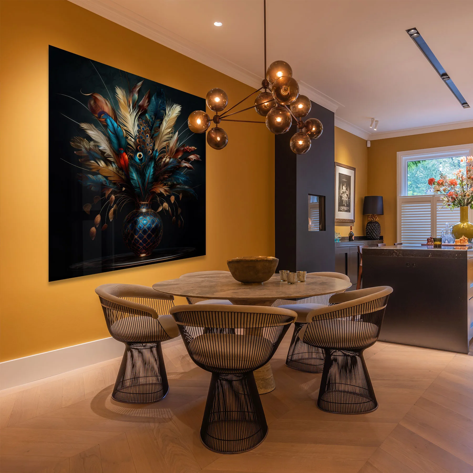 Vaas met veren #1 - Afbeelding 2