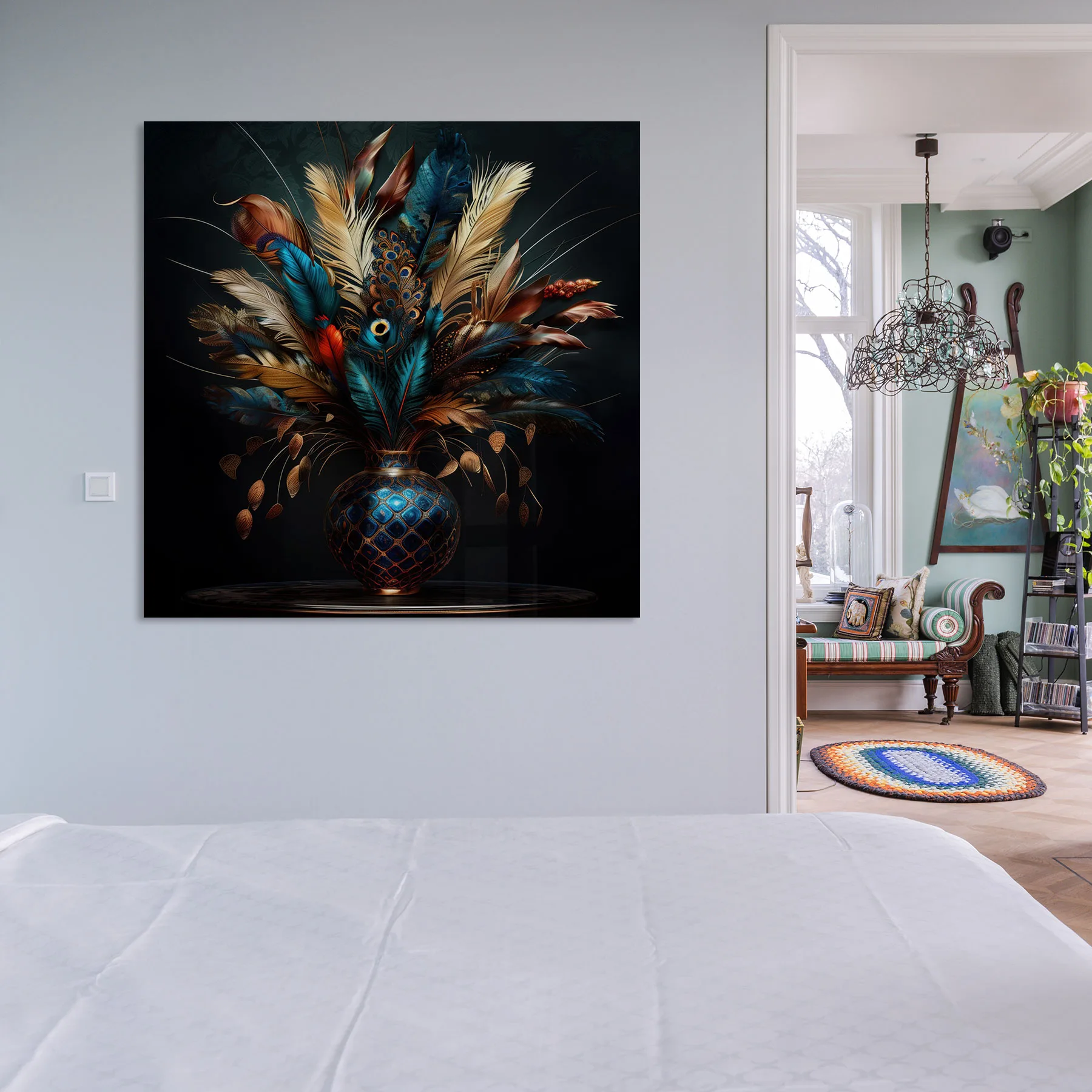 Vaas met veren #1 - Afbeelding 5