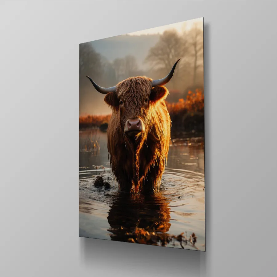 Highland Cow in Water Highland Cow in Water - Afbeelding 4
