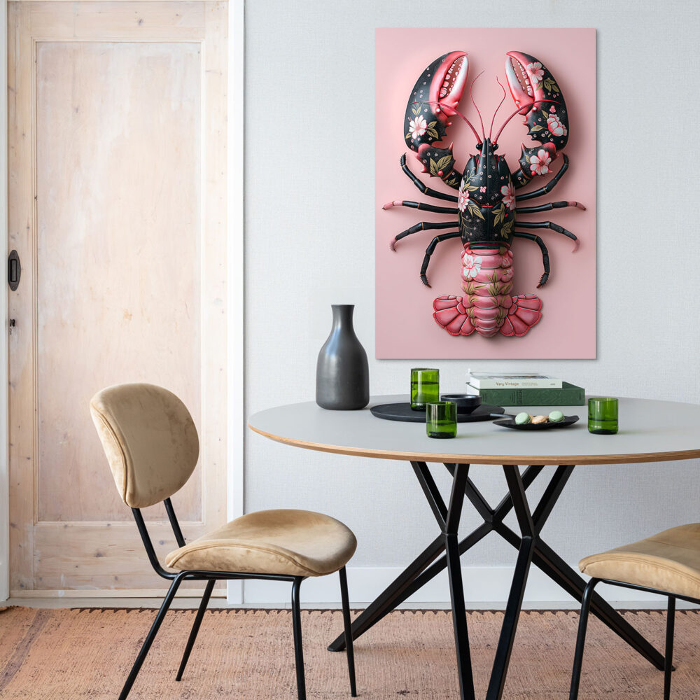 Pink Black Lobster Flowers - Afbeelding 2