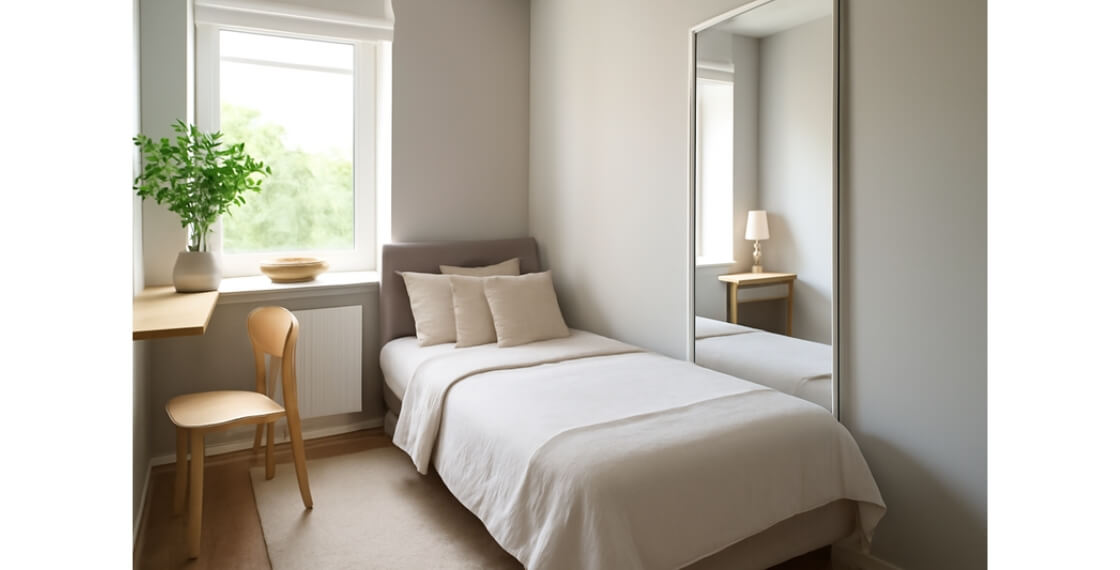 Slimme trucs om een kleine kamer groter te laten lijken Slimme trucs om een kleine kamer groter te laten lijken