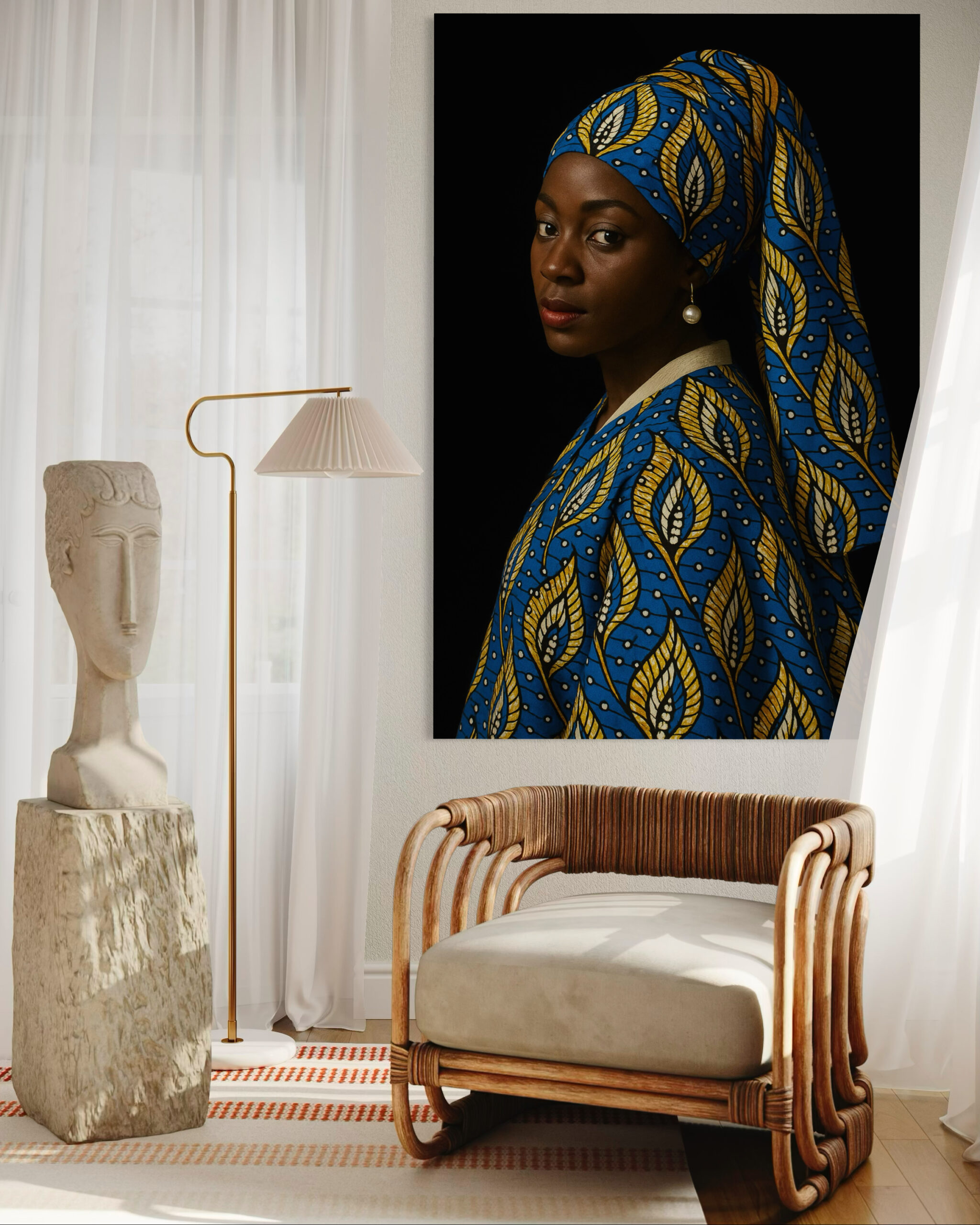Girl With Pearl Earring (Vlisco) #6 Girl With Pearl Earring (Vlisco) #6 - Afbeelding 3