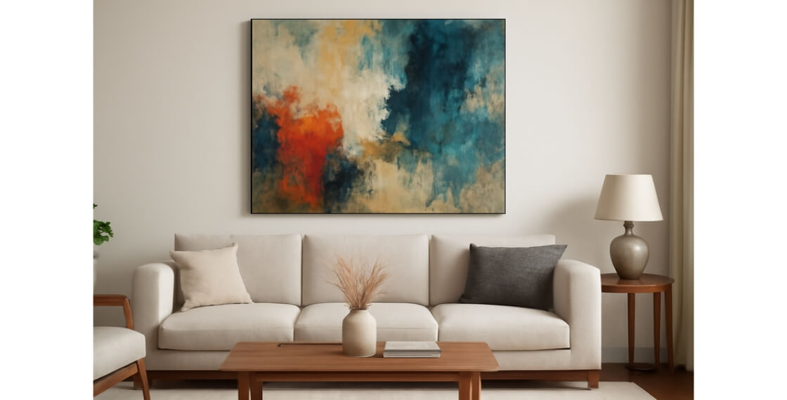 Interieur living: kunst als middelpunt van de woonkamer Interieur living: kunst als middelpunt van de woonkamer