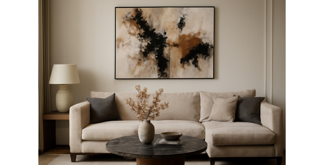 Luxe inrichting woonkamer: stijlvolle kunst als finishing touch Luxe inrichting woonkamer: stijlvolle kunst als finishing touch