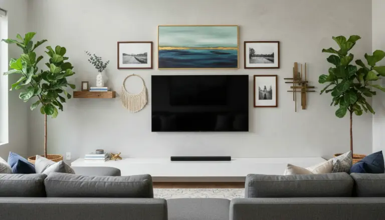 Stijlvolle decoratie voor de muur boven je tv wanddecoratie boven tv