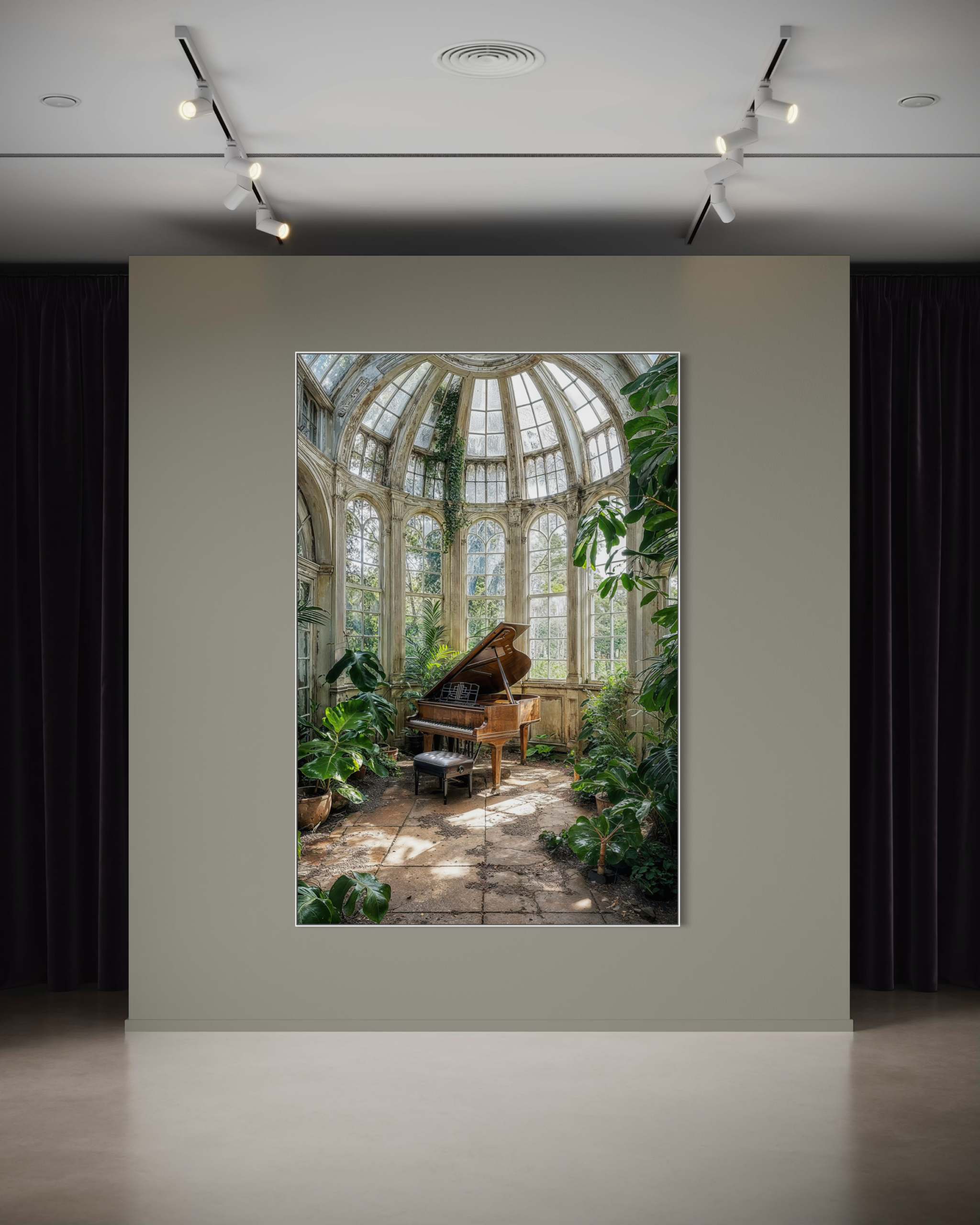 Vervallen Victoriaanse Botanische Kas met Vleugel (Art Frame) Vervallen Victoriaanse Botanische Kas met Vleugel (Art Frame) - Afbeelding 3