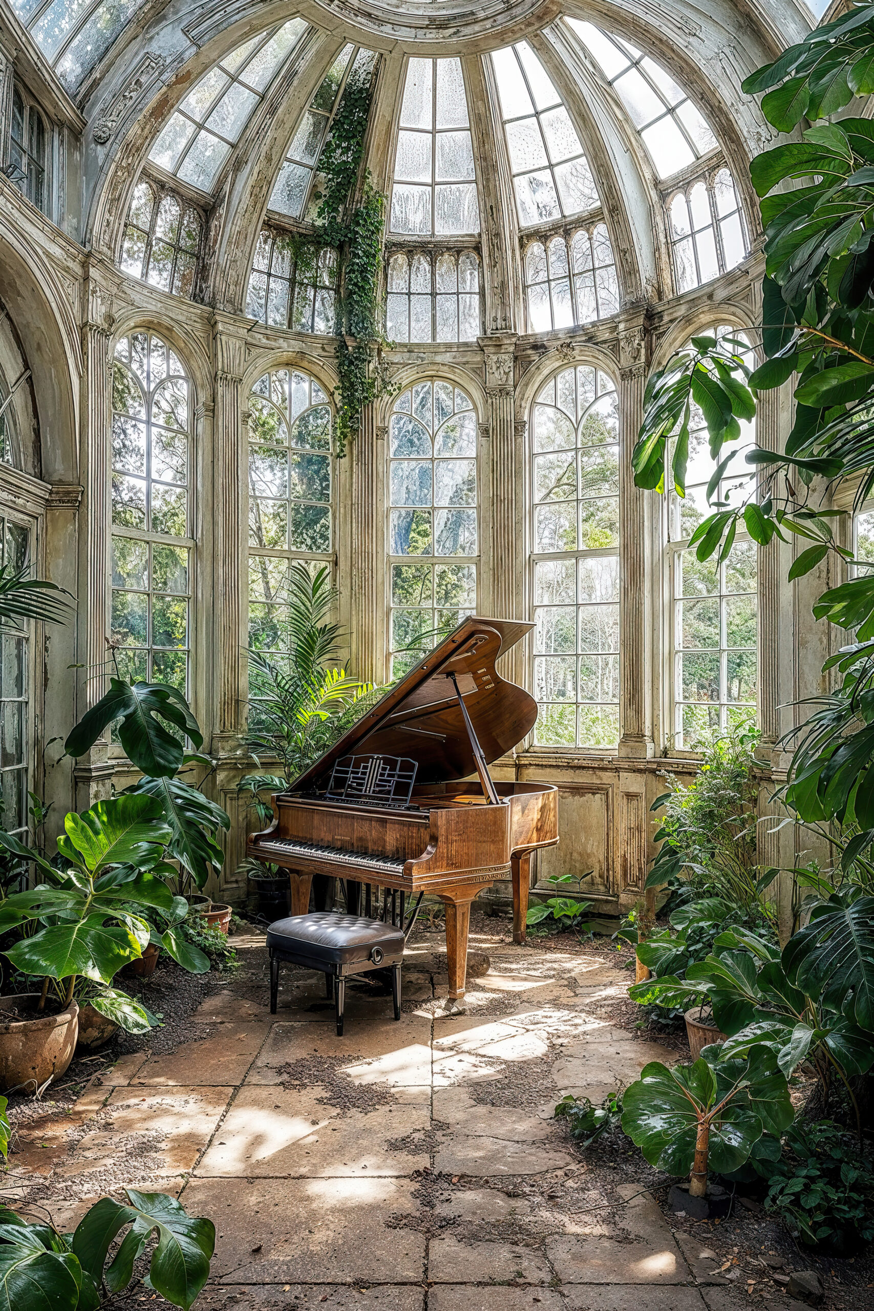 Vervallen Victoriaanse Botanische Kas met Vleugel (Art Frame) Vervallen Victoriaanse Botanische Kas met Vleugel (Art Frame)