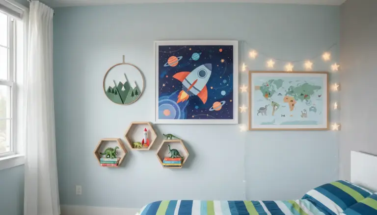 Stoere wanddecoratie voor de jongenskamer met karakter jongenskamer wanddecoratie