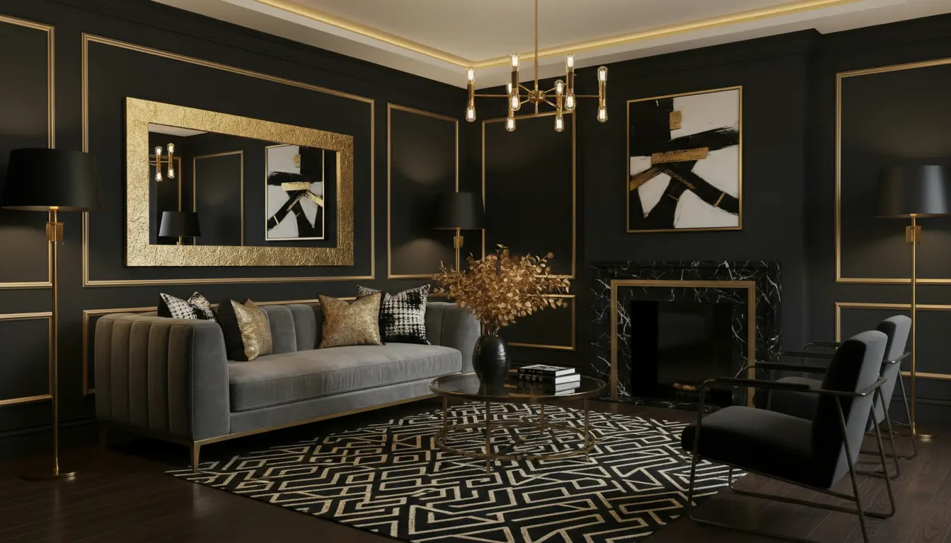 Luxe woonstijl met goud op zwart: zo pak je het aan zwart en goud interieur