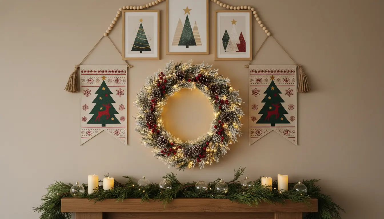 Stijlvolle wanddecoratie voor kerst met klasse wanddecoratie kerst