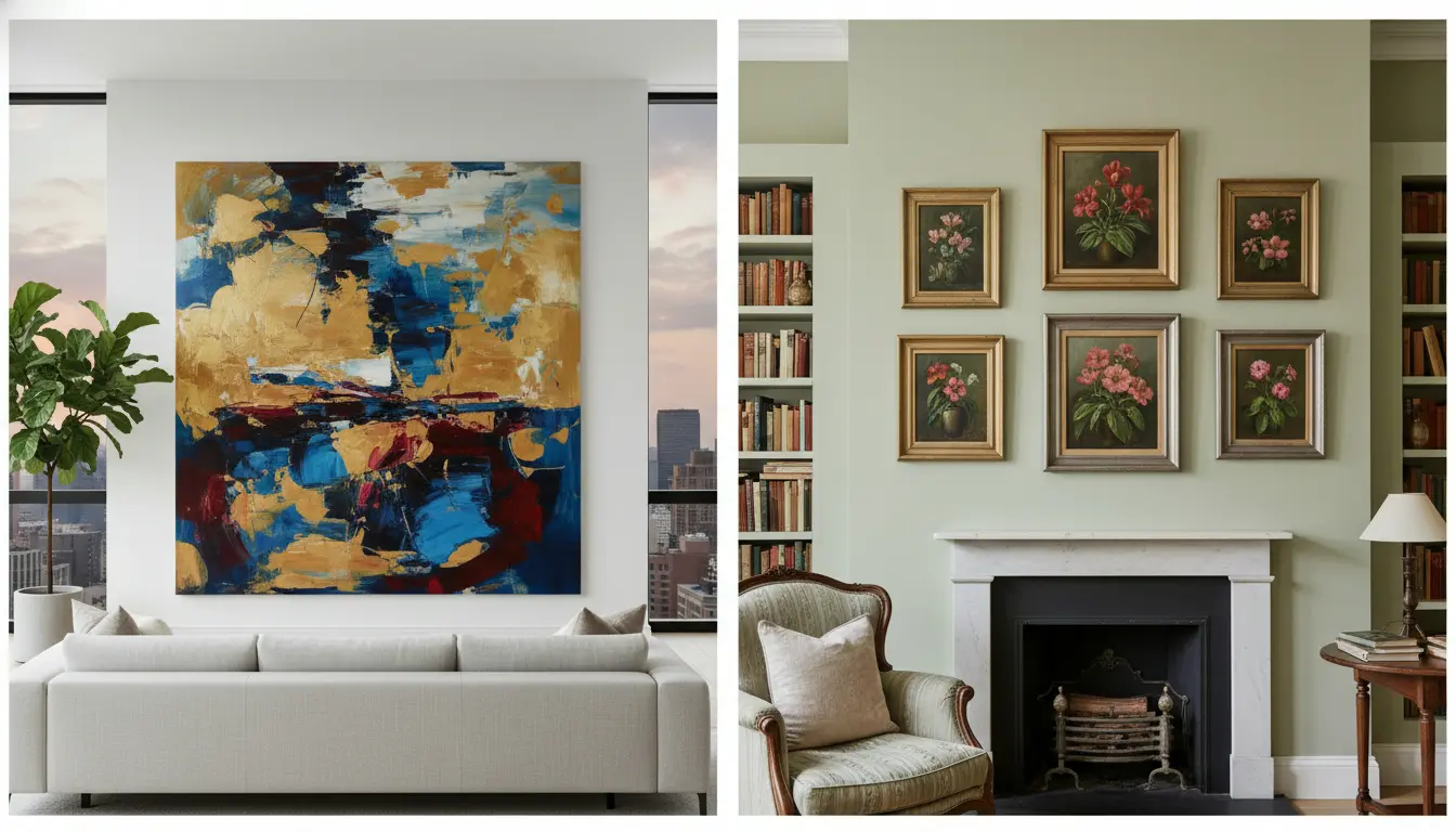 Groot of klein schilderij kiezen voor jouw interieur grote of kleine schilderijen