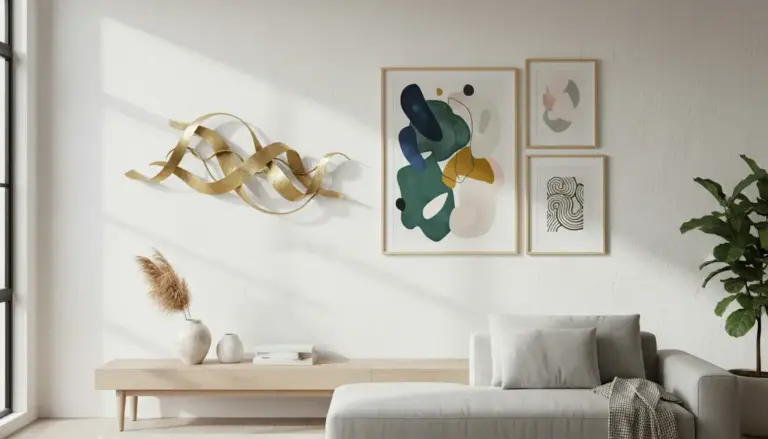 Luxe abstracte kunst voor een karaktervolle wand abstracte wanddecoratie