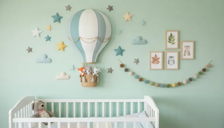 Speelse muurkunst voor de kinderkamer met klasse kinderkamer wanddecoratie