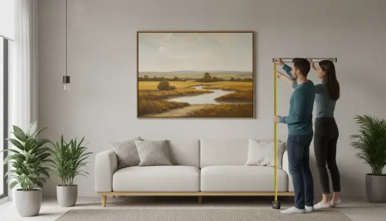 De Juiste Hoogte Voor Je Schilderij Thuis hoe hoog schilderij ophangen